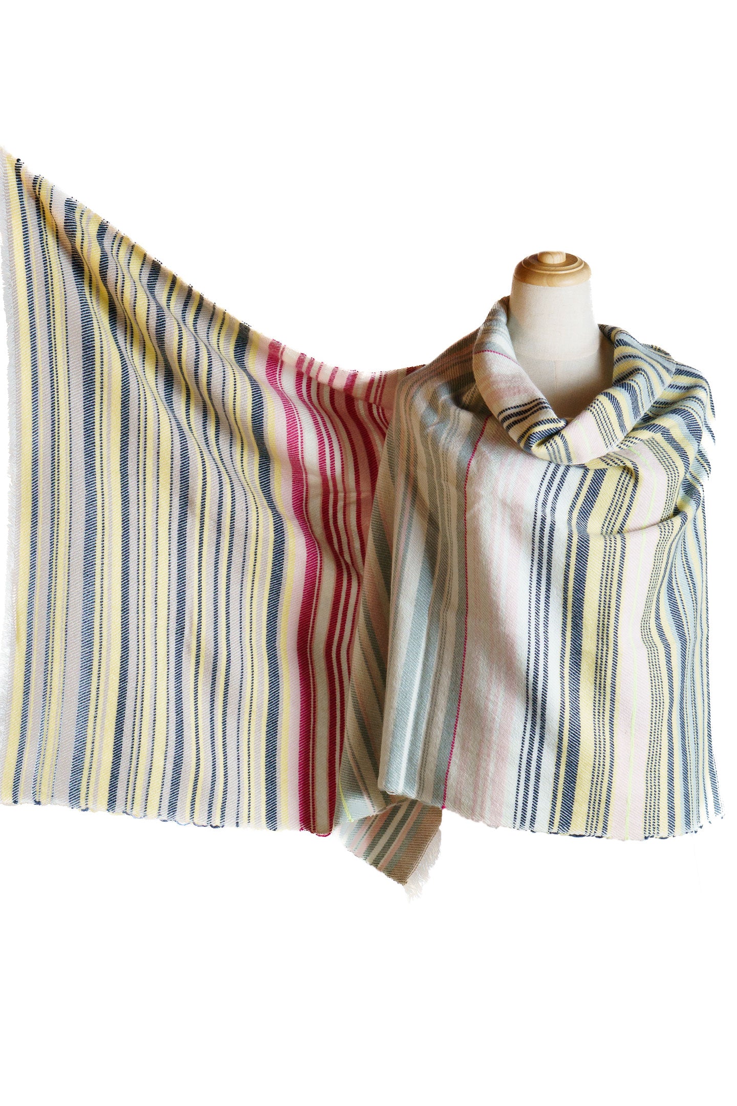 Pure Multicolored Cashmere Shawl Wrap