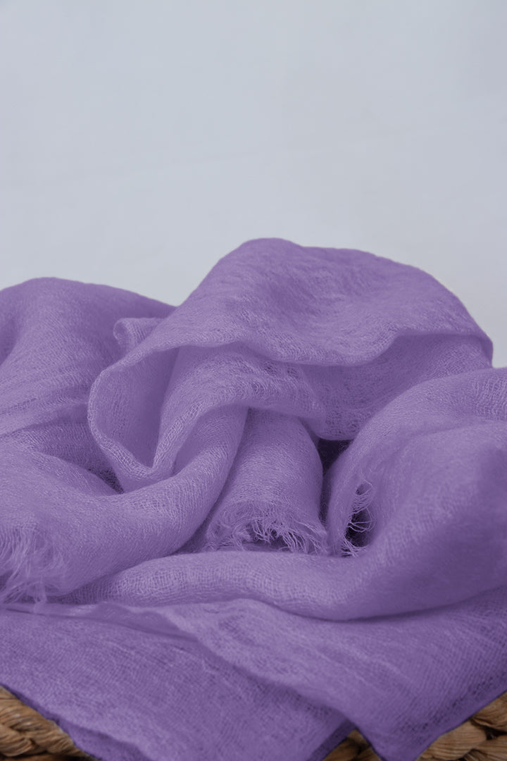 Featherlight felted lavender cashmere scarf