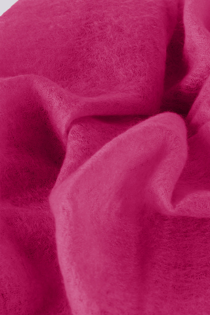 Featherlight felted lipstick red cashmere scarf