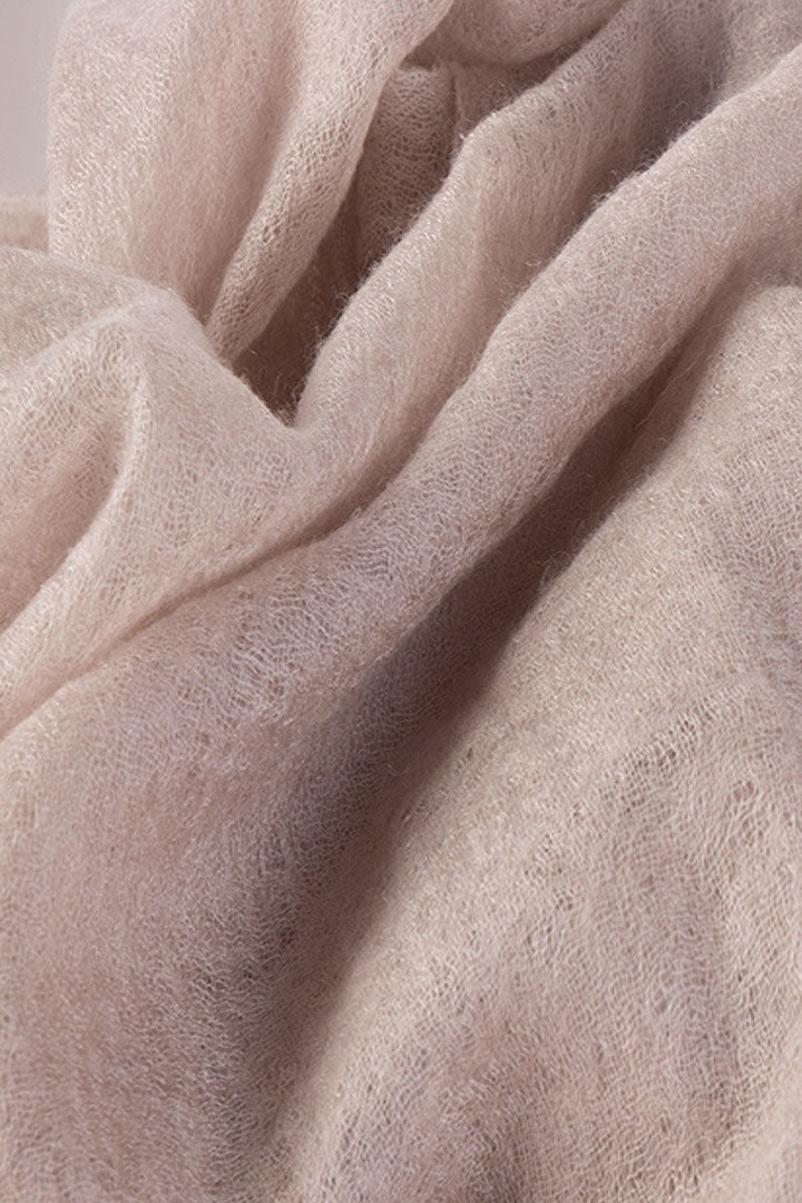 Women's lightweight Cashmere Scarf in Grey Brown Handmade