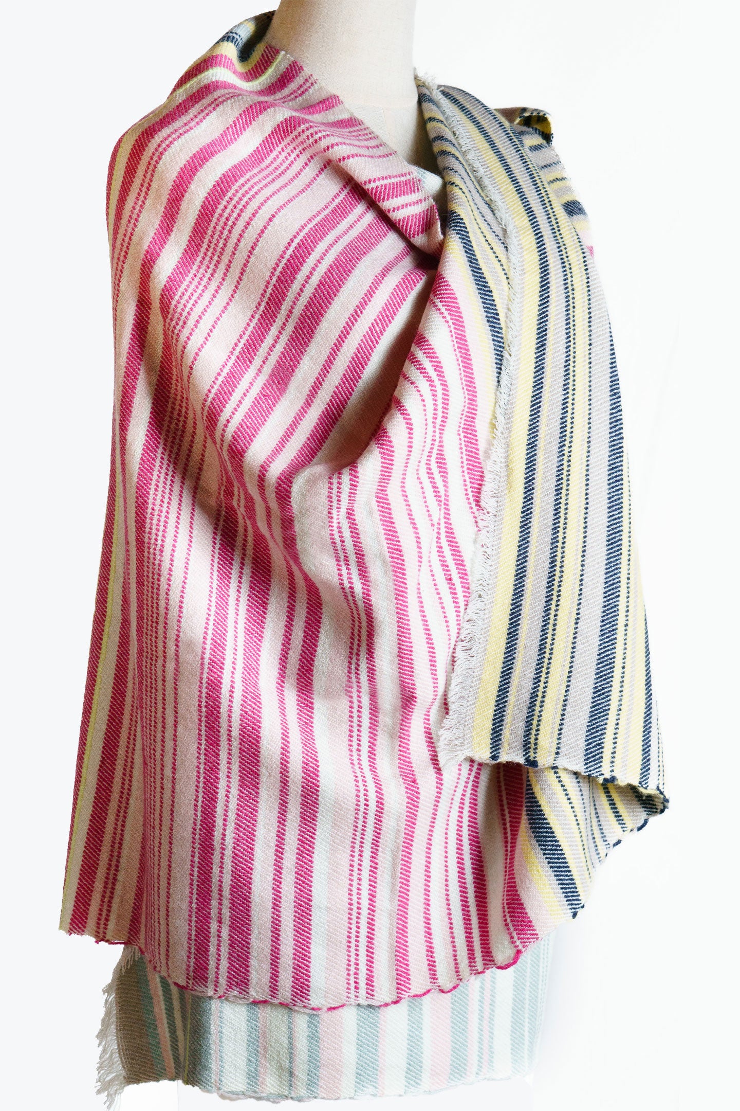 Pure Multicolored Cashmere Shawl Wrap