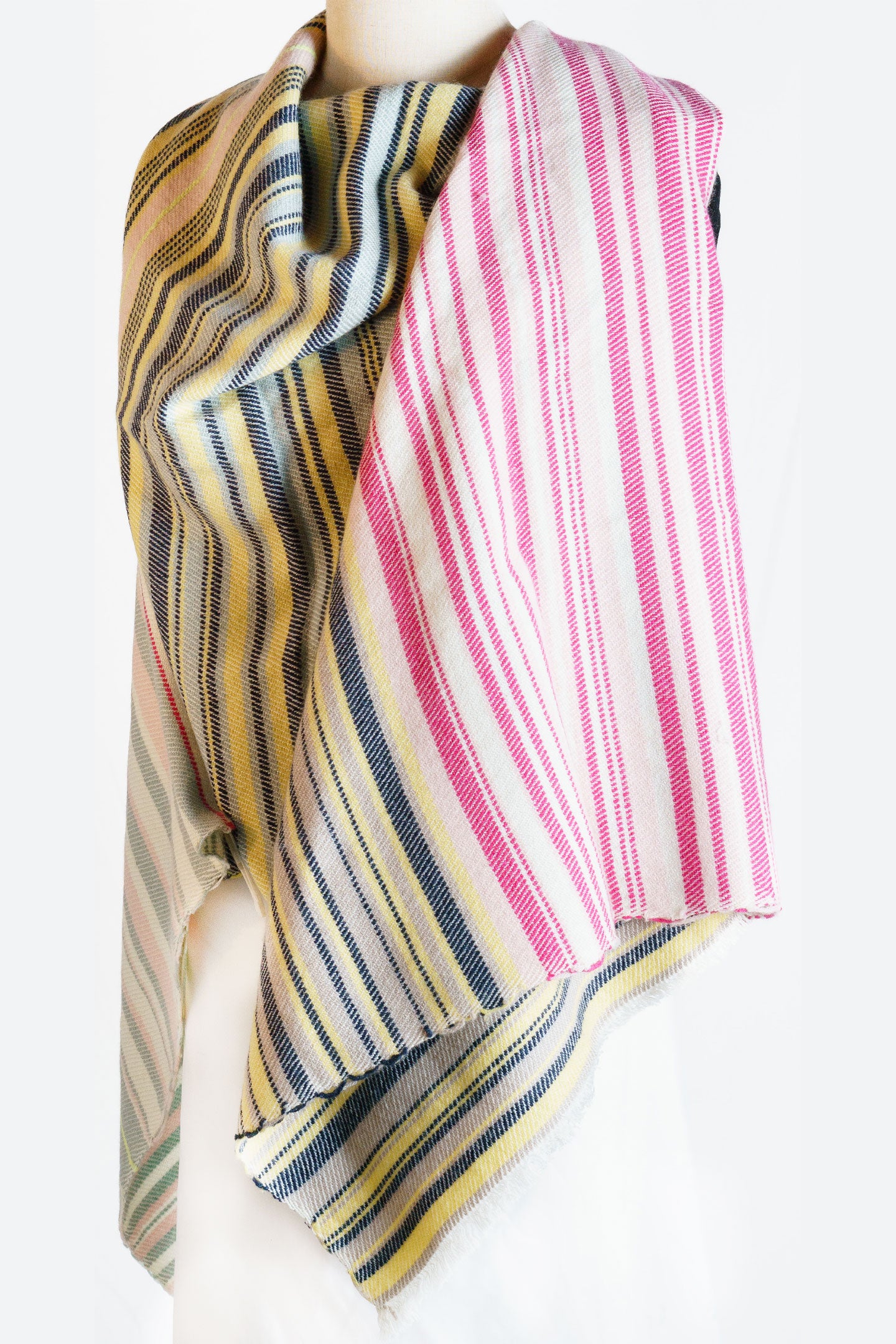 Pure Multicolored Cashmere Shawl Wrap