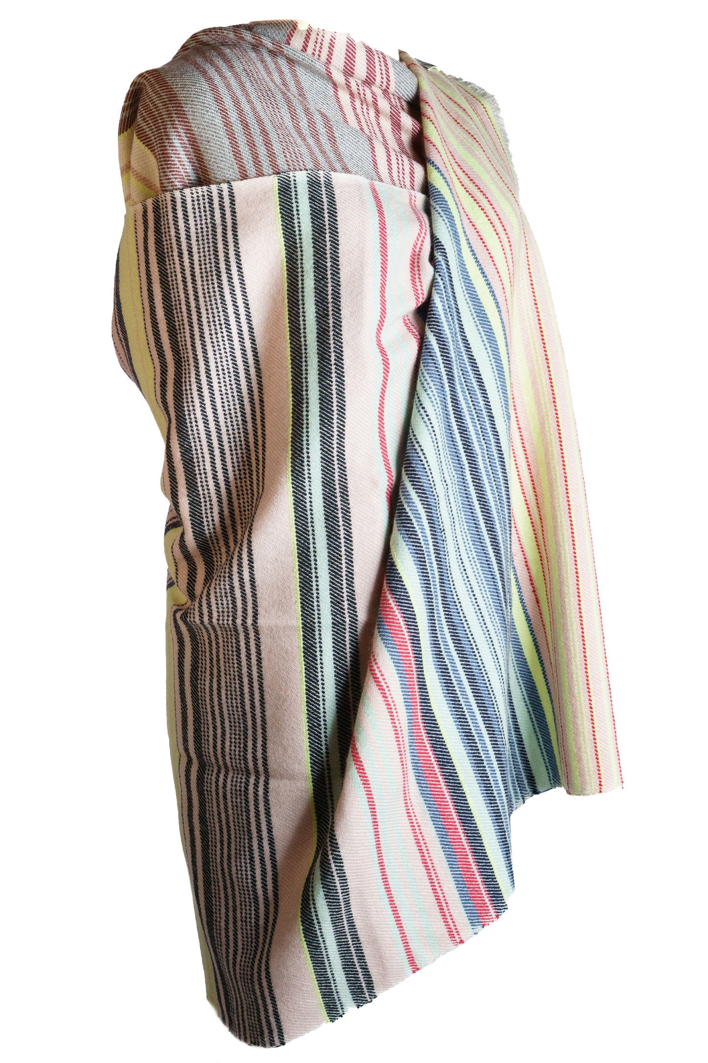 Pure Multicolored Cashmere Shawl Wrap