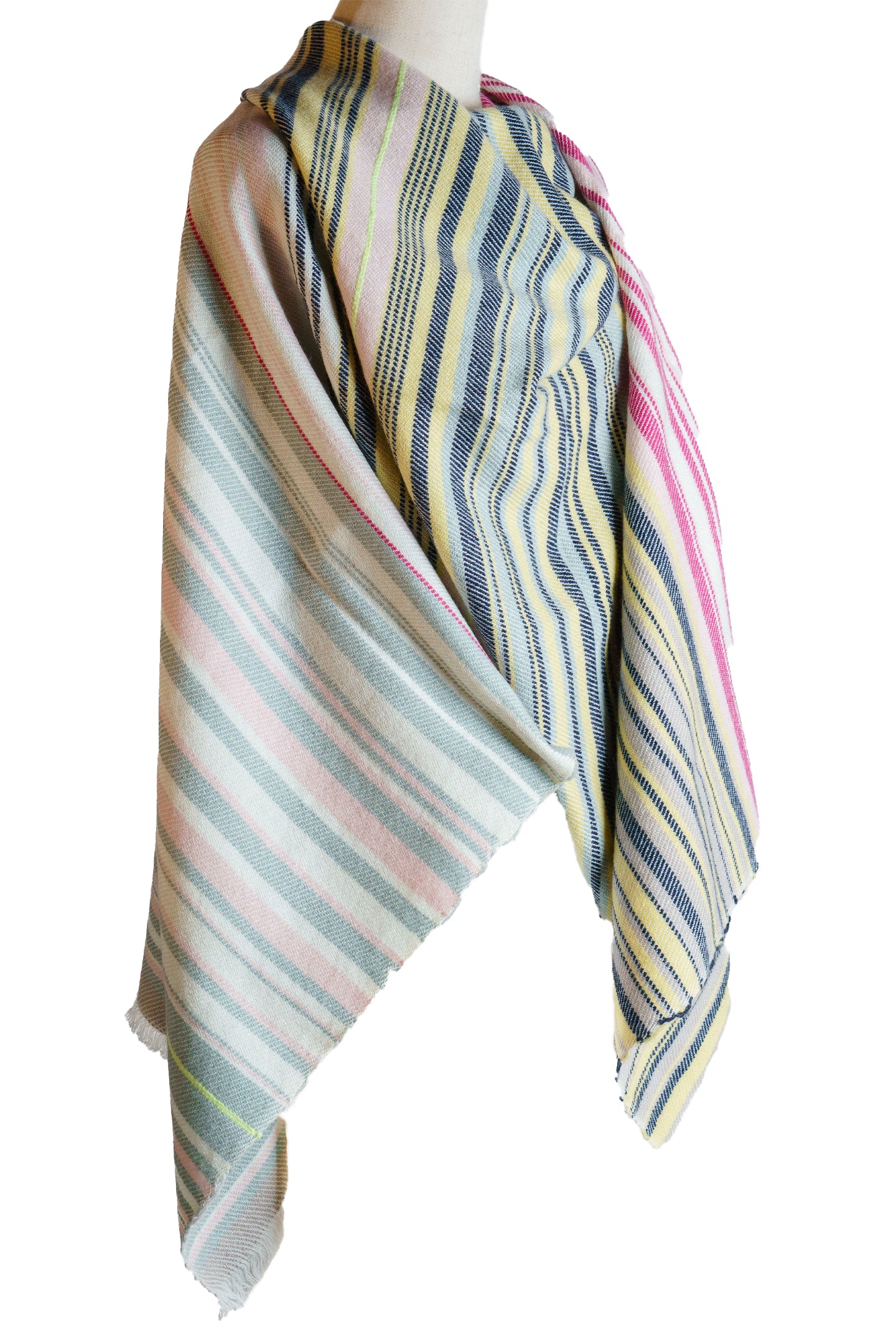 Pure Multicolored Cashmere Shawl Wrap