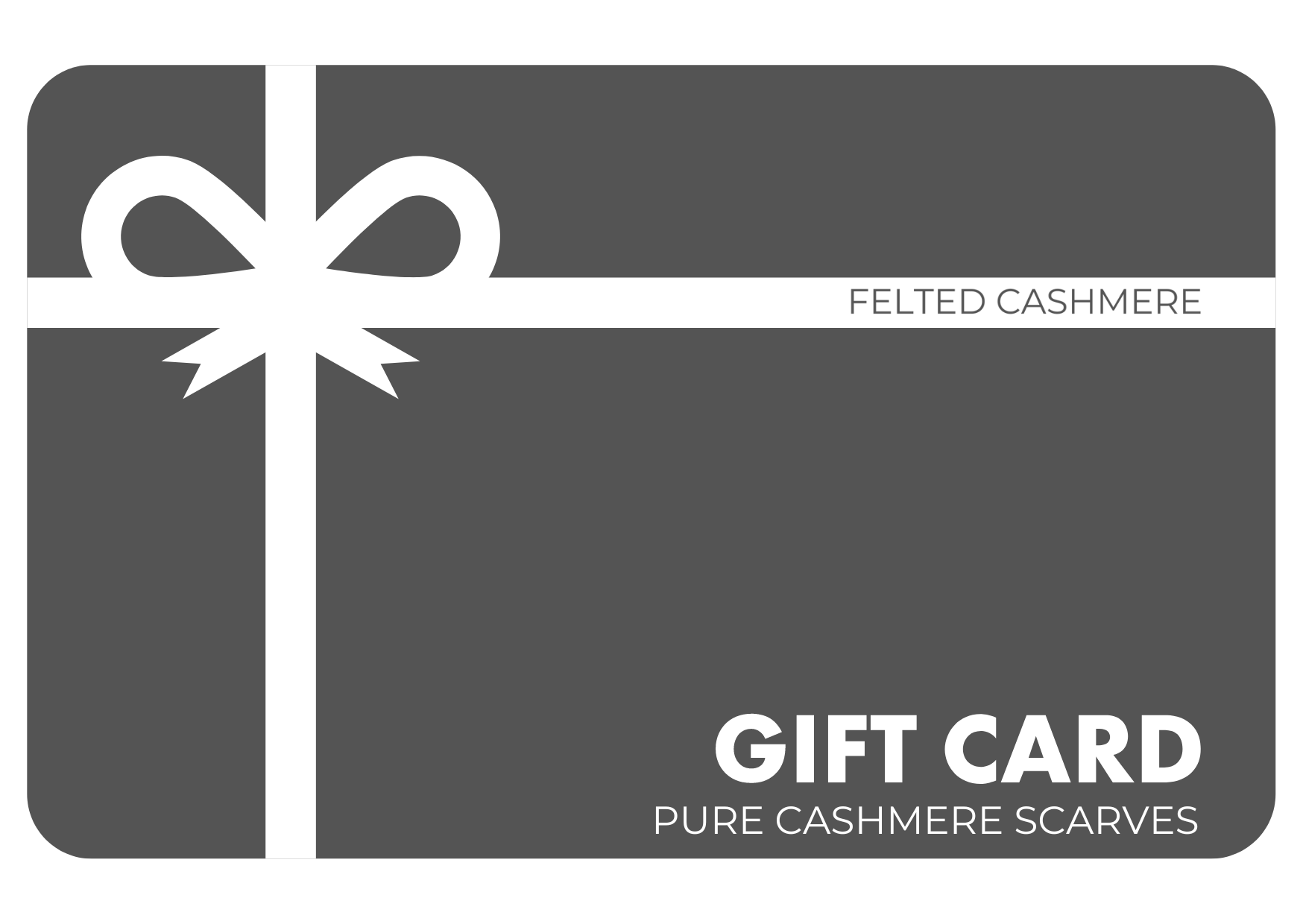 Carte-cadeau en cachemire feutré