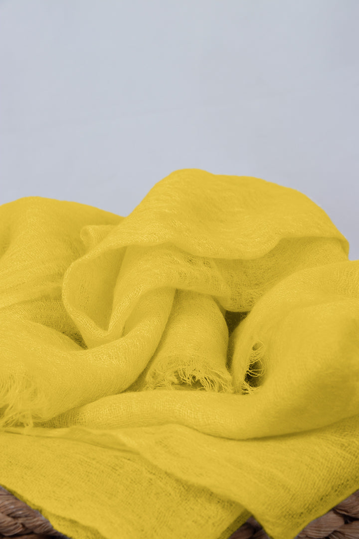 Yellow Cashmere Scarf In Lovely Sunlight Color